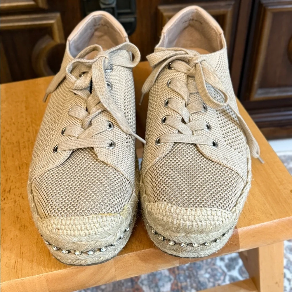 Chelsea & Violet‎ Beige Espadrille Sneakers